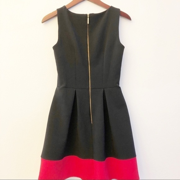 Closet LONDON Color Block Fit and Flare Sleeveless Dress Size 6 in Black and Red - Picture 9 of 11
